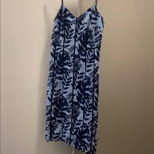 Banana Republic Blue Print Midi Dress